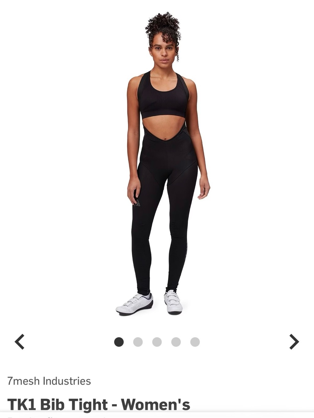 Black Cycling winter Bib Tights with Reflective Logo- 7mesh brand